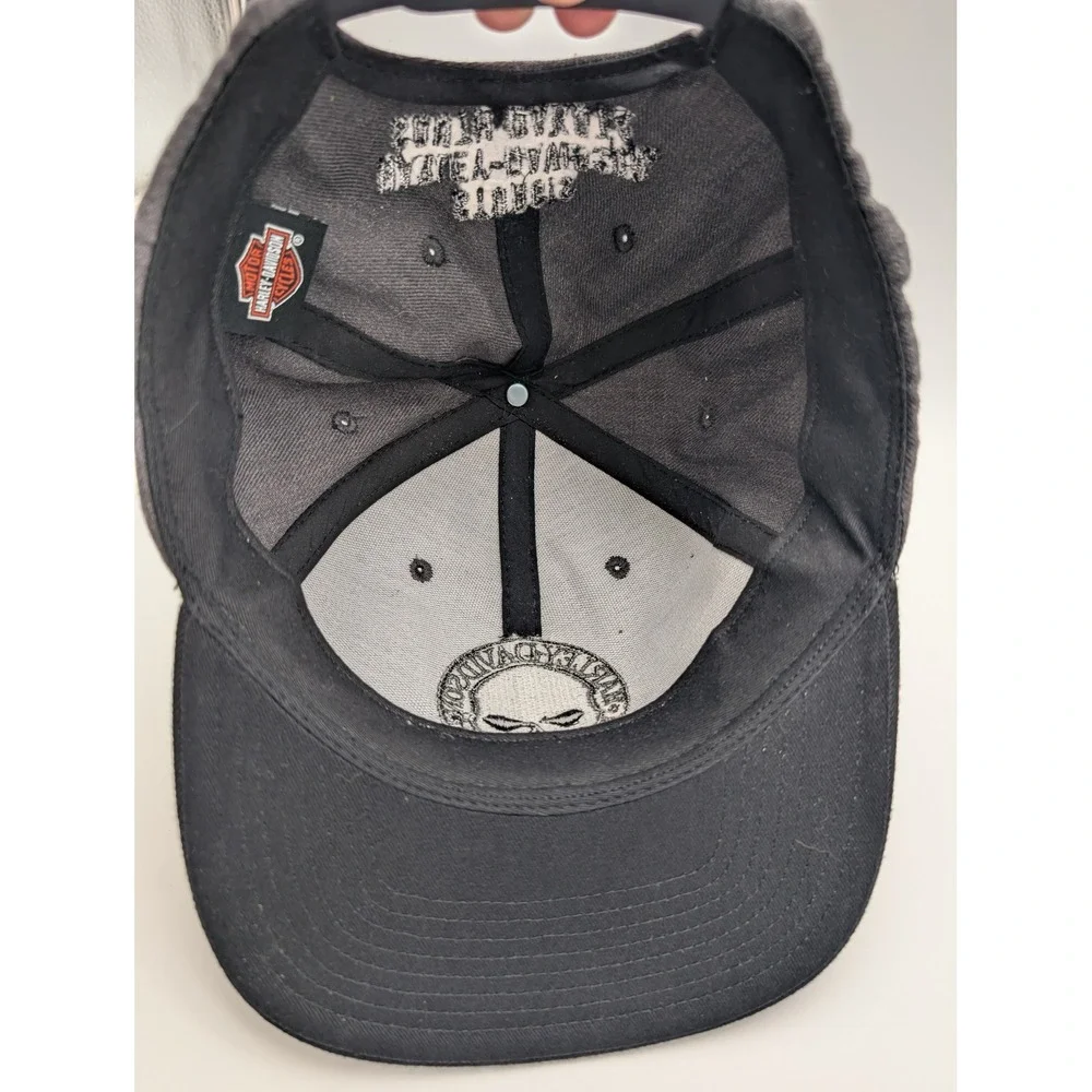 Harley-Davidson Sturgis South Dakota Willie G Skull Snapback Hat Gray Black Hat